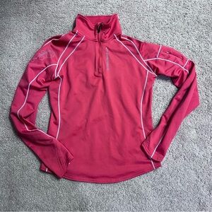Brooks Red Pullover Quarter Zip women’s small